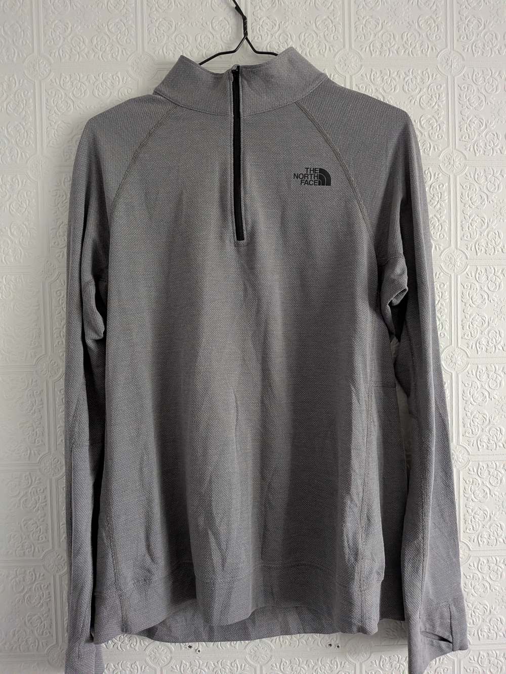 The North Face Light Gray 1/4 Zip  Performance Pullover Women's Large